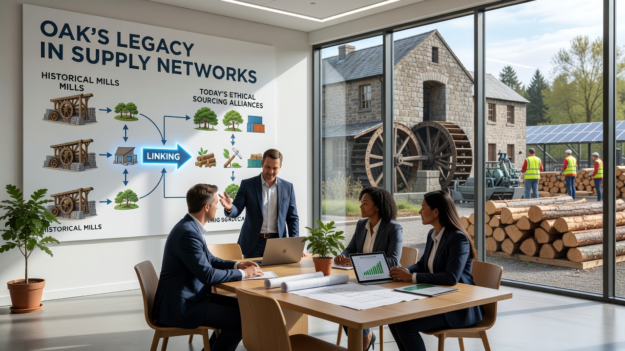 Oak's Legacy in Supply Networks: Linking Historical Mills to Today's Ethical Sourcing Alliances
